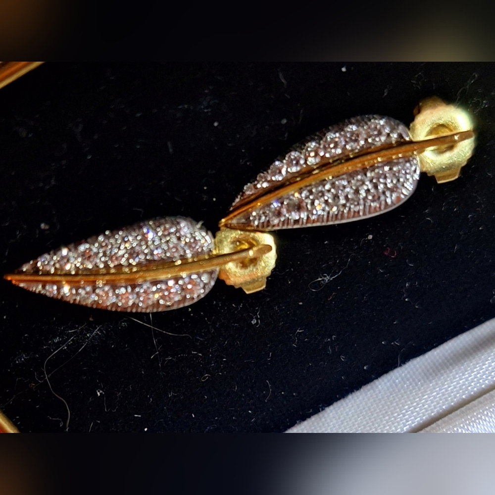 Tiffany & Co. 18KT, Diamond & Platinum Earrings. Rare Vintage.